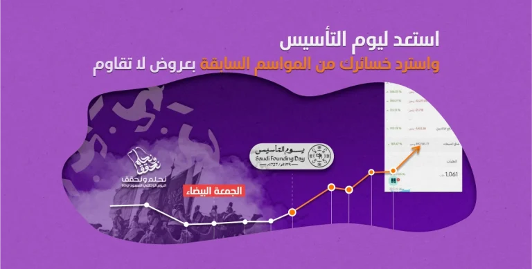 زيادة المبيعات في يوم التأسيس | استرد خسائرك من المواسم السابقة 6 زيادة المبيعات في يوم التأسيس | استرد خسائرك من المواسم السابقة